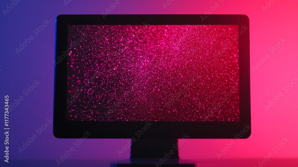 Aufkleber vibrant 3d data visualization popping out of digital computer screen