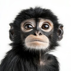 Obraz premium a close-up of a monkey with dark fur