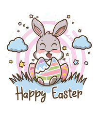 Happy Easter, T Shirt Design/ SVG
