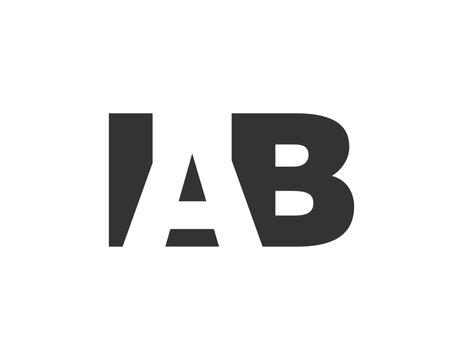 IAB logo design. Initial letter I A B bold font style for tech startups, consulting, corporate branding. Creative company name, headlines typography identity, trendy logotype.