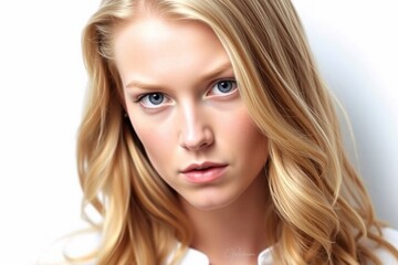 Naklejka premium Portrait of an young woman skin care, body care, beauty salon