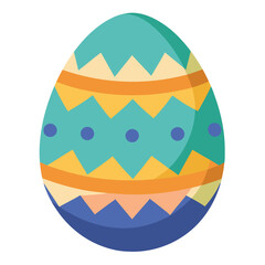 Easter day egg vector art on white background
