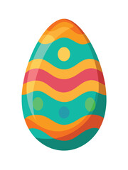 Easter day egg vector art on white background
