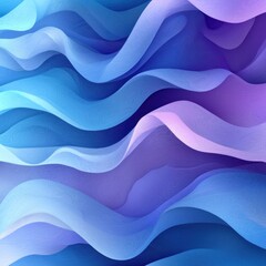 Flowing blue and purple abstract waves background for modern design