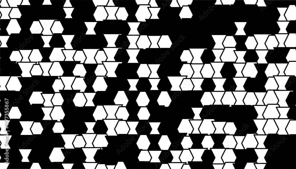 Poster black and white abstract geometric pattern for modern background and jersey design. fully editable v