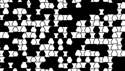 Black and white abstract geometric pattern for modern background and jersey design. Fully editable vector element. Vector Format Illustration 