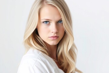Naklejka premium Portrait of an young woman skin care, body care, beauty salon