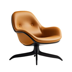 Leather minimalist brown chair