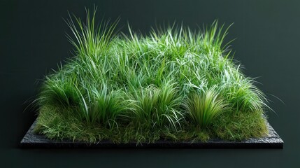 Decorative grass clumps, natural texture, photorealistic background