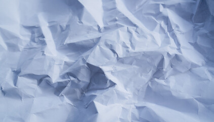 wrinkled paper texture,Top view and full frame of wrinkled paper texture is used for wrinkled or crumpled white paper background texture in decorative art.