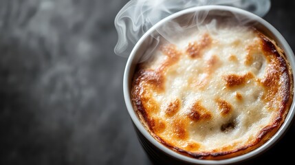 Close-Up of Savory Meat Pie with Golden Crust and Steaming Filling Captured from a High Angle in Gigapixel Standard Quality 2.0