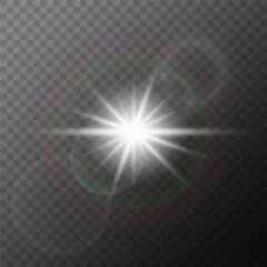 Glare of bright light