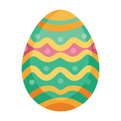 Easter day egg vector art on white background
