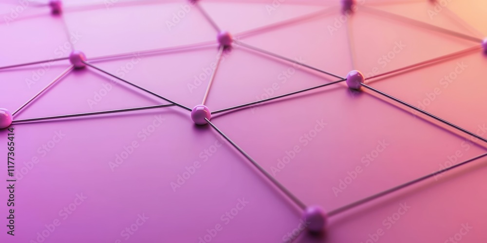 Poster a vibrant, abstract design featuring interconnected nodes and lines, creating a geometric pattern wi