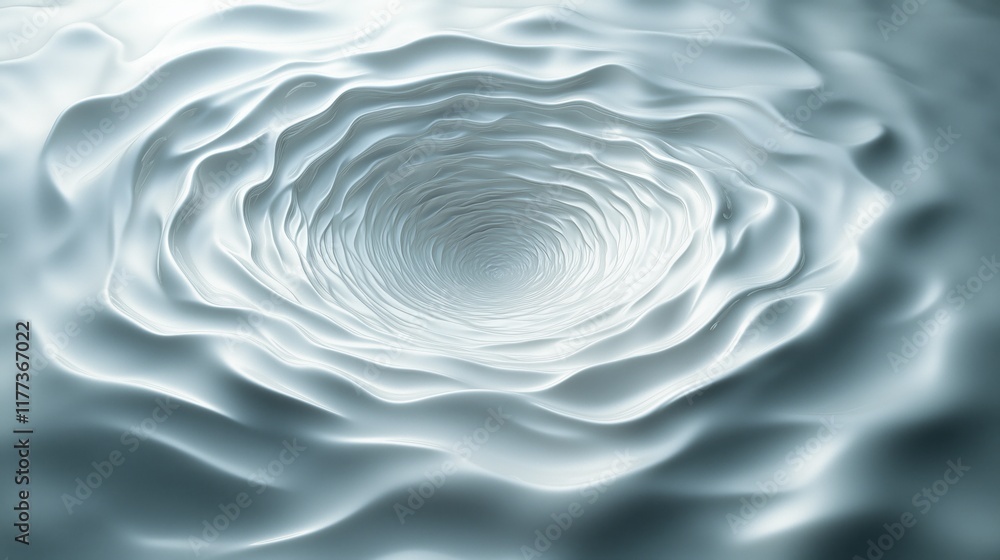 Poster abstract fluid vortex with flowing white waves and soft illusions