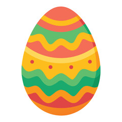 Easter day egg vector art on white background
