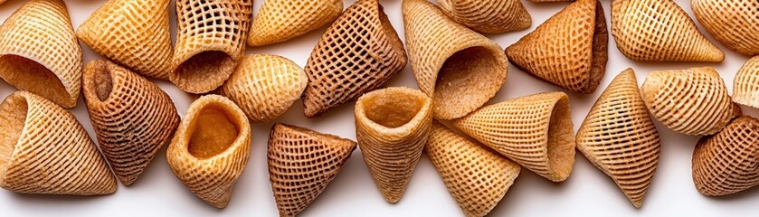 Assorted Textured Cone Shapes Perfect for Backgrounds and Creative Projects