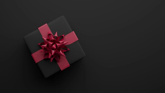rotating gift box as present - 3d rendering 4k seamless loop
