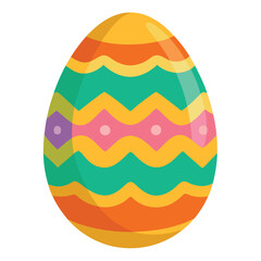 Easter day egg vector art on white background
