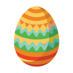 Easter day egg vector art on white background
