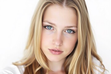 Naklejka premium Portrait of an young woman skin care, body care, beauty salon