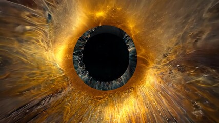 Vibrant cosmic swirl capturing the essence of a black hole amidst fiery bursts of light and energy