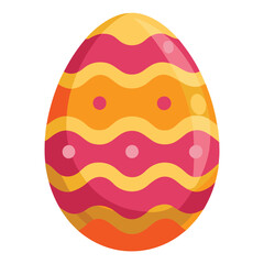 Easter day egg vector art on white background

