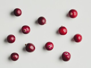 a top down view of fresh cranberries