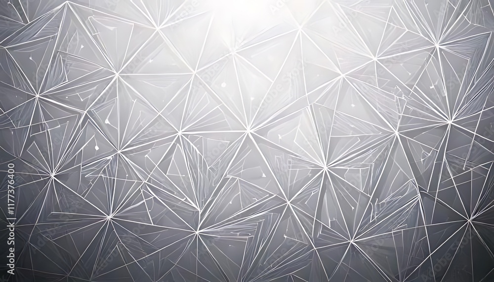 Poster a light gray abstract design with radiating lines forming a geometric, crystalline pattern on a grad