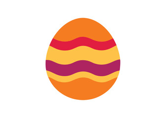 Easter day egg vector art on white background
