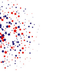 4th of July USA Independence Day. Star scattering. In the color of the USA flag. png 