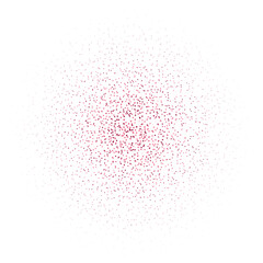Circle with red glitter particles. Png