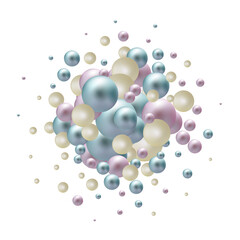 Splash of bright balloons background. Abstract vector illustration. png