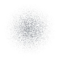 Circle with gray  glitter particles. Png