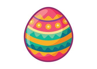 Easter day egg vector art on white background
