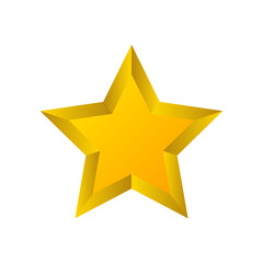 Five-pointed gold star. Png