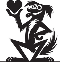 illustration of a black cat