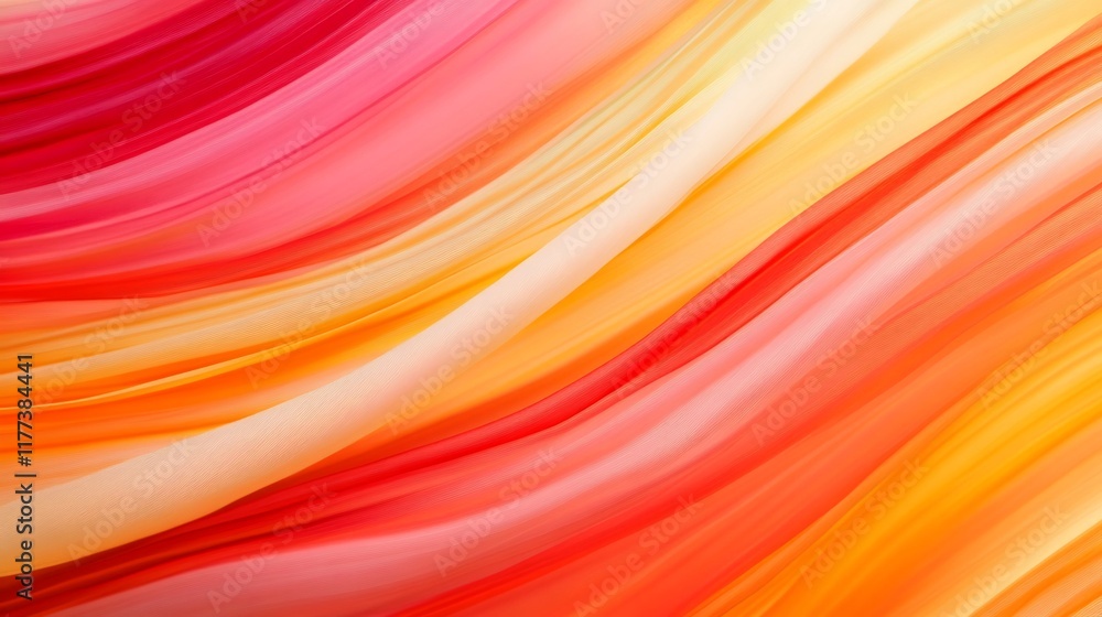 Poster mesmerizing abstract composition of flowing ribbons of vibrant light and color