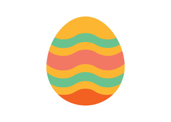 Easter day egg vector art on white background
