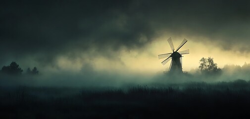 a gorgeous windmill standing in a beautiful place
