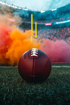 Colorful smoke, american football, touchdown, super bowl