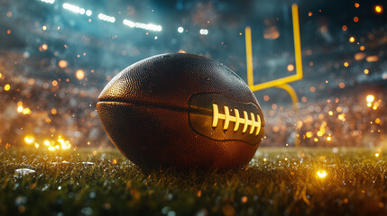 Colorful american football touchdown
