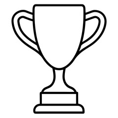 Simple and Modern Trophy Outline Vector Design