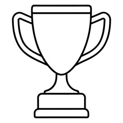 Simple and Modern Trophy Outline Vector Design