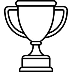 Simple and Modern Trophy Outline Vector Design