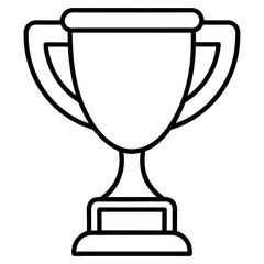 Simple and Modern Trophy Outline Vector Design