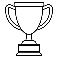 Simple and Modern Trophy Outline Vector Design