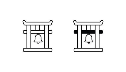 Omisoka icon design with white background stock illustration