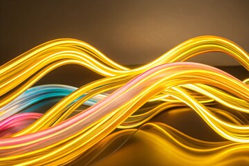 Naklejka premium abstract background with glowing lines