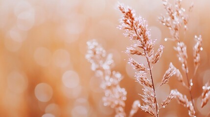 Delicate Floral Blooms Against Soft Focus Natural Background